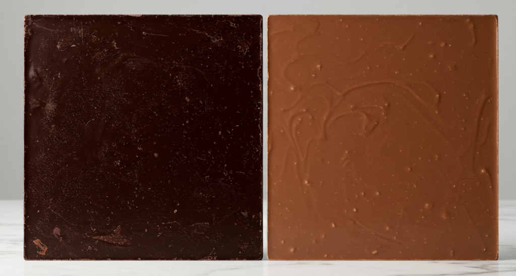 dark vs. milk chocolate