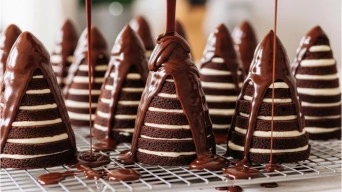 chocolate Christmas tree cakes