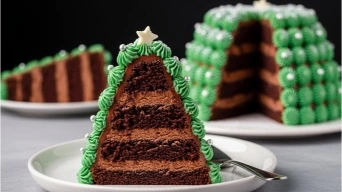 chocolate Christmas tree cakes
