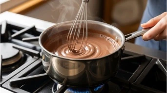hot chocolate with cocoa powder -2