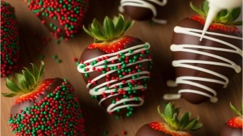 Christmas chocolate covered strawberries -1