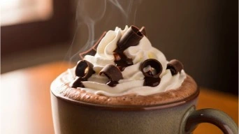 hot chocolate with cocoa powder -1