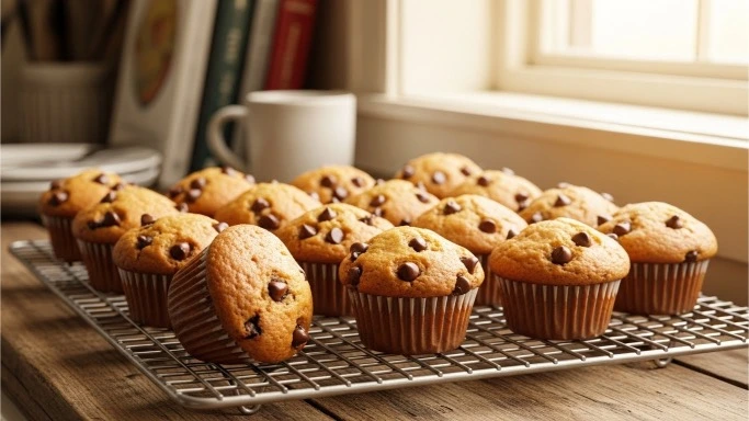bakery-style mini chocolate chip muffins
