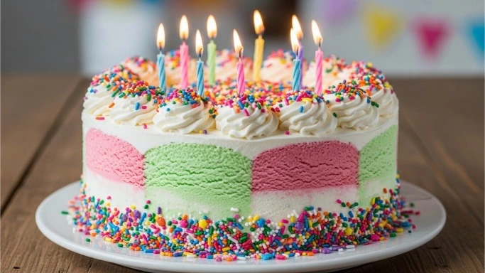 cutest birthday ice cream cake