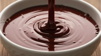 Melted dark chocolate
