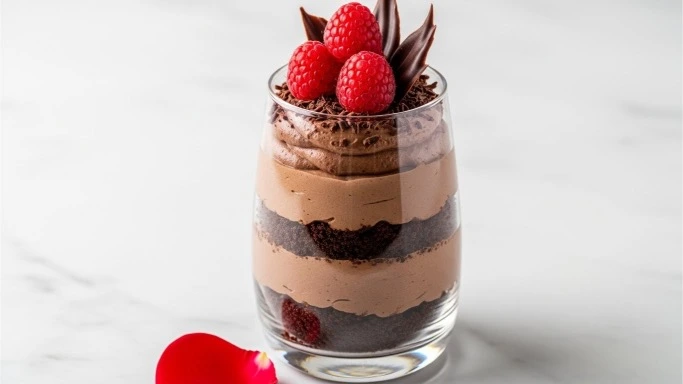 Valentine’s chocolate layered dessert