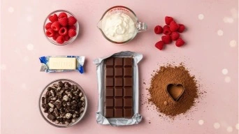 Valentine’s chocolate layered dessert -1