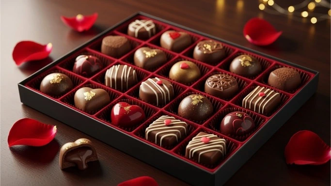 Valentine and chocolate love story