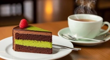 chocolate matcha cake -2