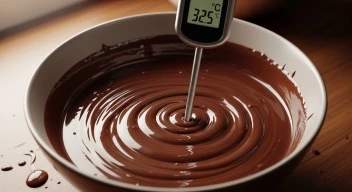 tempering couverture chocolate with thermometer