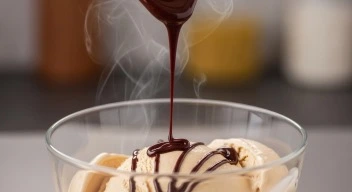 how to swirl chocolate into ice cream
