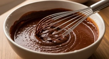chocolate crepe batter preparation
