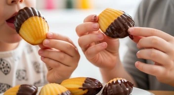 why children love chocolate dipped madeleines
