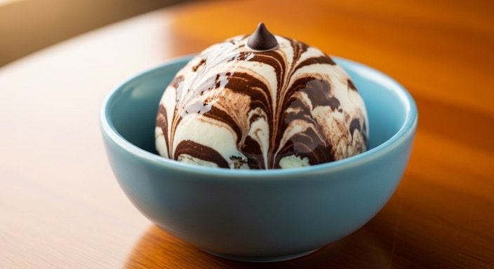 chocolate swirl ice cream