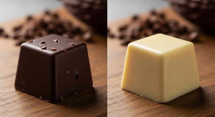 White chocolate vs dark chocolate comparison

